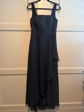 Navy Sleeveless Square-Neck Evening Dress, brand new size 12